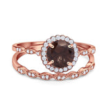 Two Piece Art Deco Halo Ring