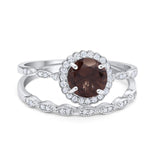 Two Piece Art Deco Halo Ring