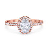 Art Deco Oval Natural Stone Wedding Ring