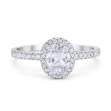 Art Deco Oval Natural Stone Wedding Ring