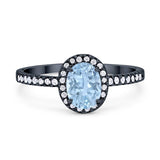 Art Deco Oval Natural Stone Wedding Ring