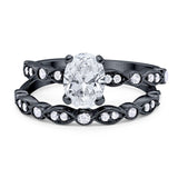 Two Piece Oval Natural Stone Ring