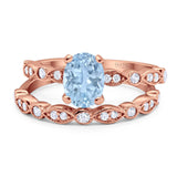Two Piece Oval Natural Stone Ring