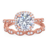 Two Piece Round Natural Stone Ring