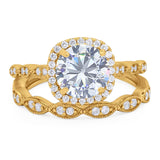 Two Piece Round Natural Stone Ring