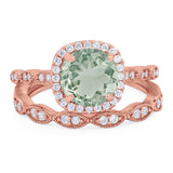 Two Piece Round Natural Stone Ring