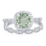 Two Piece Round Natural Stone Ring