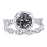 Two Piece Round Natural Stone Ring