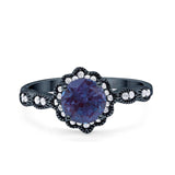 Art Deco Halo Floral Ring