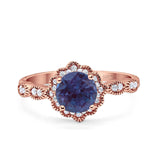 Art Deco Halo Floral Ring