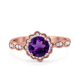 Art Deco Halo Floral Ring