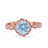 Art Deco Halo Floral Ring