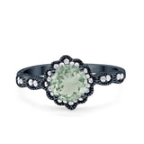 Art Deco Halo Floral Ring