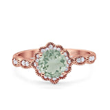 Art Deco Halo Floral Ring