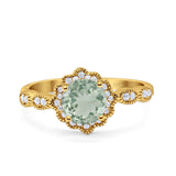 Art Deco Halo Floral Ring