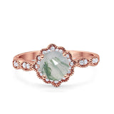 Art Deco Halo Floral Ring