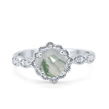 Art Deco Halo Floral Ring