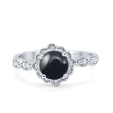 Art Deco Halo Floral Ring