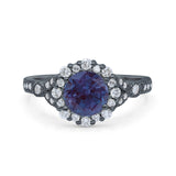 Art Deco Halo Engagement Ring