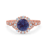 Art Deco Halo Engagement Ring