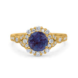 Art Deco Halo Engagement Ring