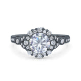 Art Deco Halo Engagement Ring