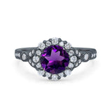 Art Deco Halo Engagement Ring