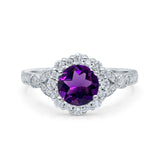 Art Deco Halo Engagement Ring