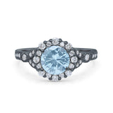 Art Deco Halo Engagement Ring