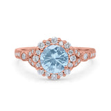 Art Deco Halo Engagement Ring