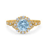 Art Deco Halo Engagement Ring