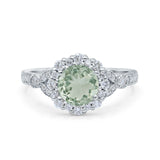 Art Deco Halo Engagement Ring