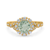 Art Deco Halo Engagement Ring