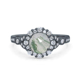 Art Deco Halo Engagement Ring