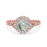 Art Deco Halo Engagement Ring
