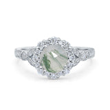 Art Deco Halo Engagement Ring