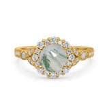 Art Deco Halo Engagement Ring