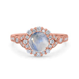 Art Deco Halo Engagement Ring