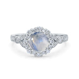 Art Deco Halo Engagement Ring