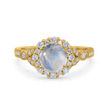 Art Deco Halo Engagement Ring