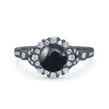 Art Deco Halo Engagement Ring