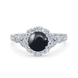 Art Deco Halo Engagement Ring