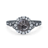 Art Deco Halo Engagement Ring