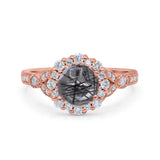 Art Deco Halo Engagement Ring