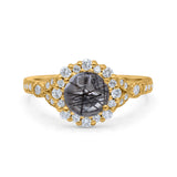 Art Deco Halo Engagement Ring