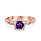 Vintage Round Natural Stone Beaded Ring