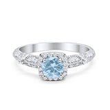 Vintage Round Natural Stone Beaded Ring