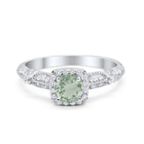 Vintage Round Natural Stone Beaded Ring