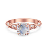 Vintage Round Natural Stone Beaded Ring