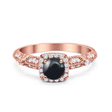 Vintage Round Natural Stone Beaded Ring